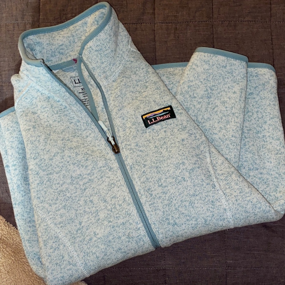 L.L. Bean Sky Blue Fleece Jacket
